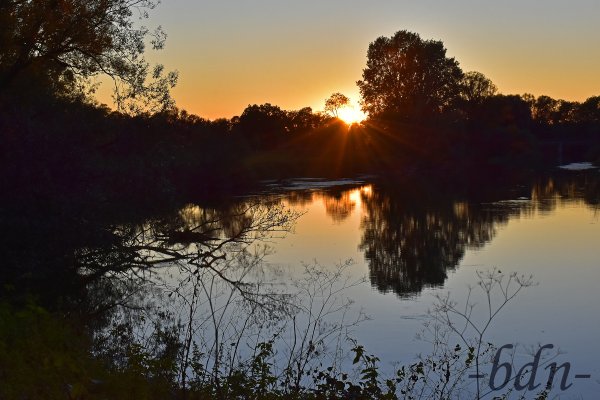 Letzte Sonnenstrahlen über der Amper