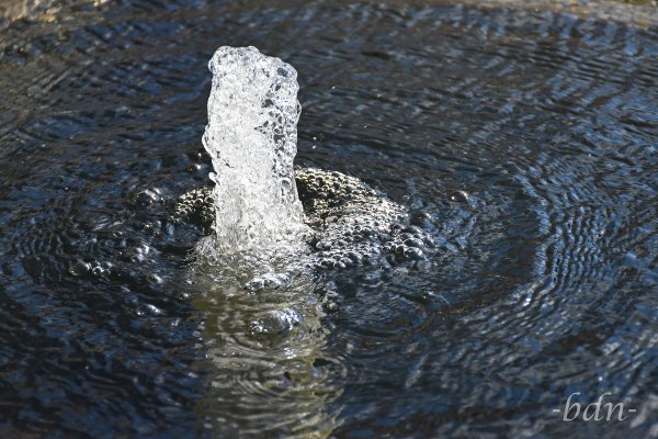 Kleine Fontäne an einem Springbrunnen