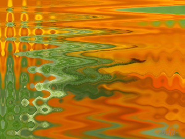 Orange mit Grün