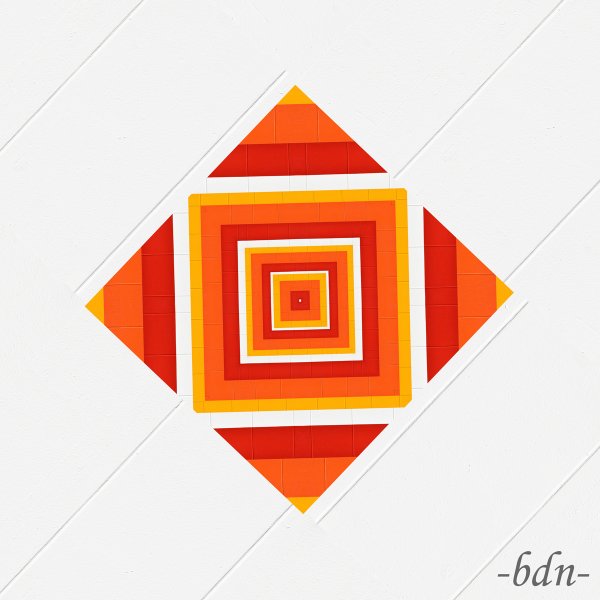 Bunte Quadrate im Quadrat
