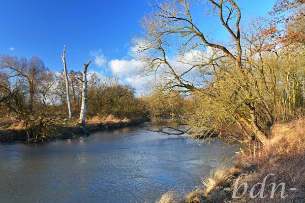 Ein Wintertag im Ampertal bei Moosburg an der Isar