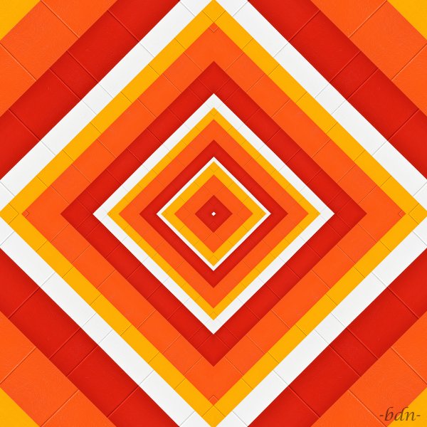 Collage Vier Farben im Quadrat