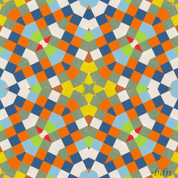 Collage Mosaik mit Stern