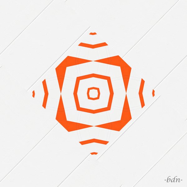Collage Orange auf Weiß