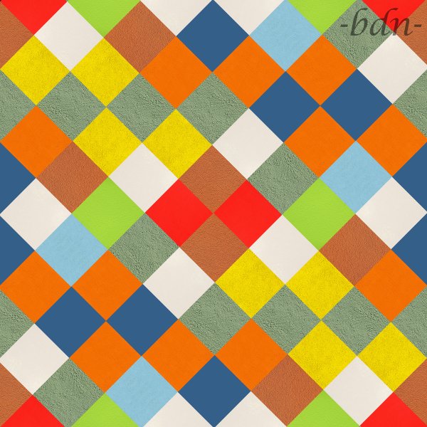 Collage Bunte Quadrate diagonal