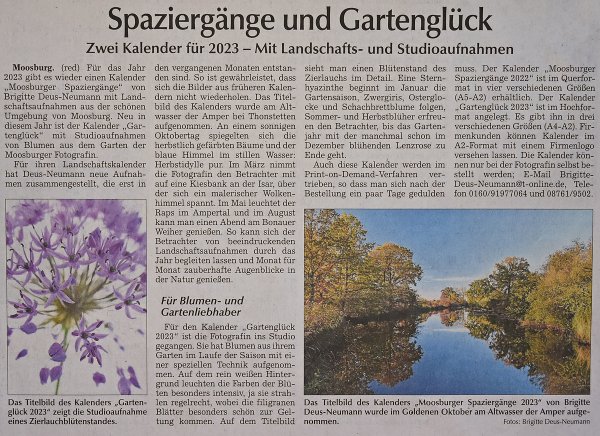 Moosburger Zeitung vom 11. November 2022