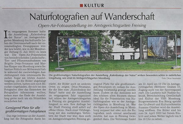 Moosburger Zeitung vom 12. April 2022