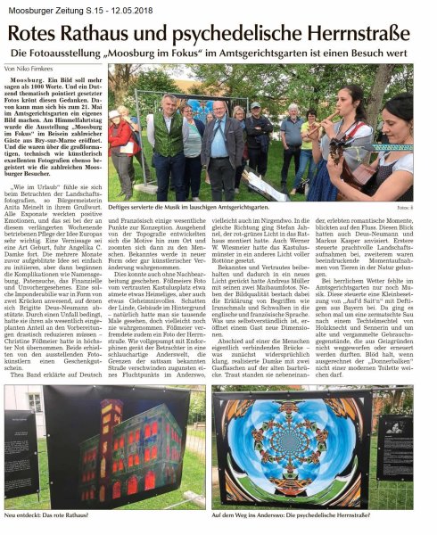 Moosburger Zeitung vom 12. Mai 2018