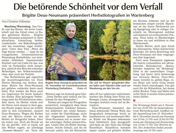 Moosburger Zeitung vom 7. November 2015